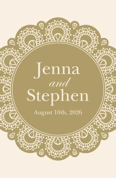 Classic Pattern Wedding Decal