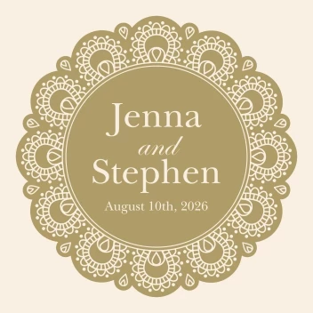 Classic Pattern Wedding Decal