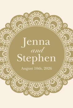 Classic Pattern Wedding Decal
