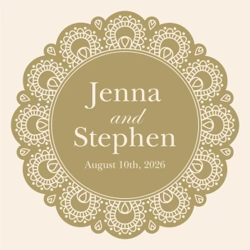 Classic Pattern Wedding Decal