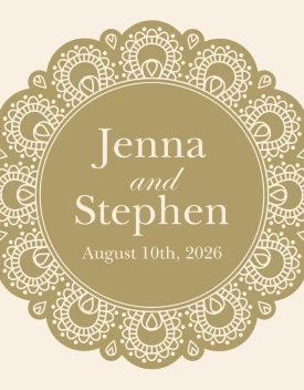 Classic Pattern Wedding Decal