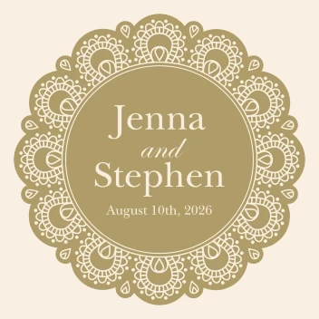 Classic Pattern Wedding Decal
