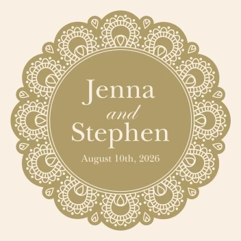 Classic Pattern Wedding Decal