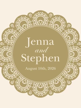 Classic Pattern Wedding Decal
