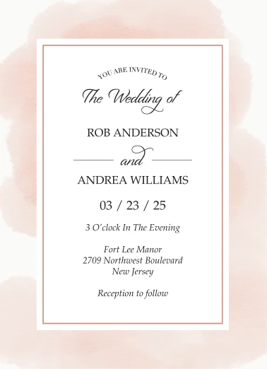 Soft Watercolor Invitation