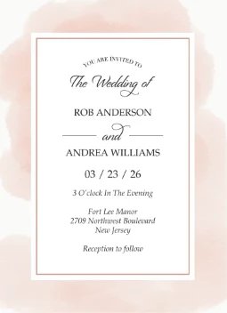 Soft Watercolor Invitation