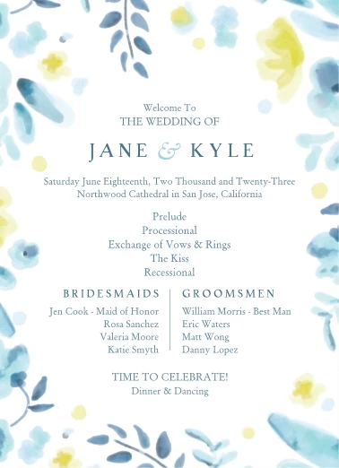 Watercolor Flowers Programs