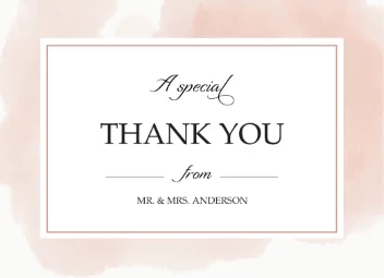 Soft Watercolor Thank You