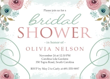 Soft and Feminine Invite