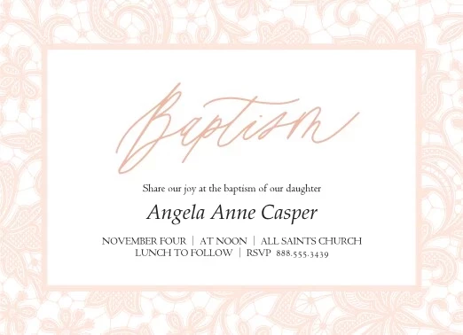 Baptism in Lace
