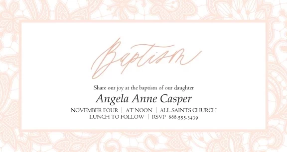 Baptism in Lace
