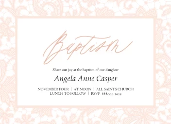 Baptism in Lace