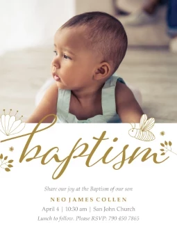 Bee There With Us Baptism