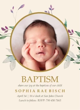 Floral Watercolor Baptism