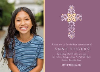 1st Communion Ornate Cross