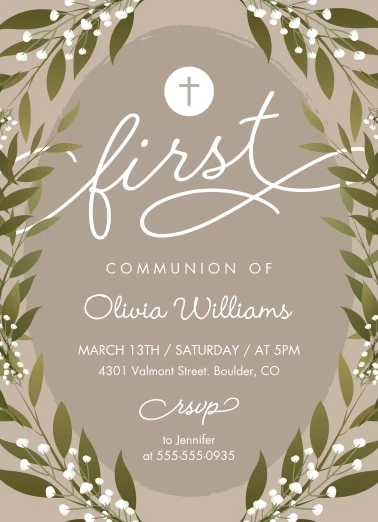 Cheerful Leaves First Communion