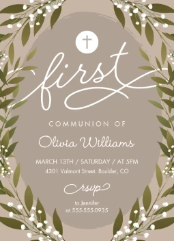 Cheerful Leaves First Communion