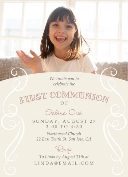 Lovely Swirls First Communion