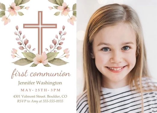 Muted Flower Cross