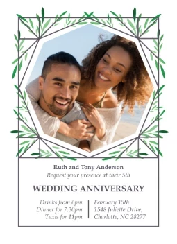 Leafy Modern Anniversary