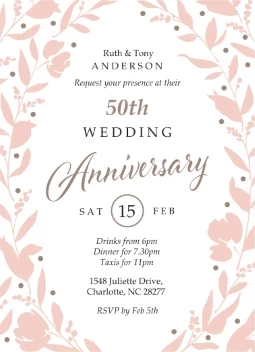 Traditional Leaves Anniversary