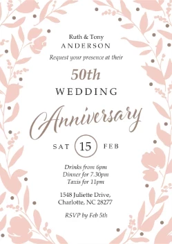 Traditional Leaves Anniversary