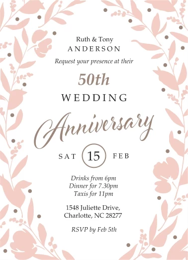 Traditional Leaves Anniversary