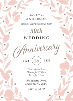 Traditional Leaves Anniversary