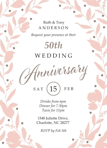Traditional Leaves Anniversary