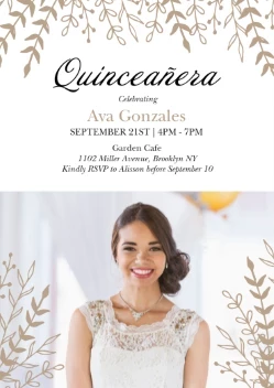 Quinceañera Gold Bouquet