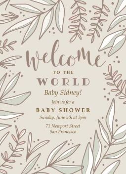 Botanical Welcome Baby