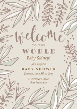 Botanical Welcome Baby