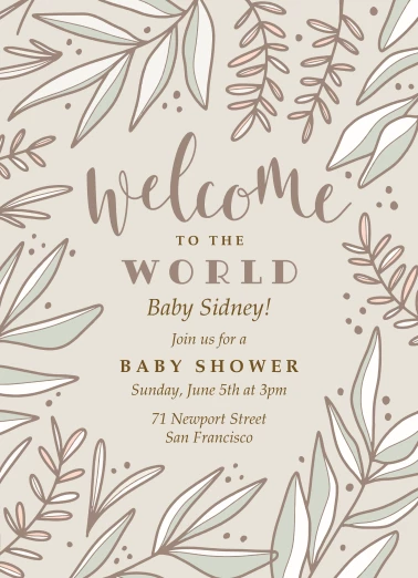 Botanical Welcome Baby