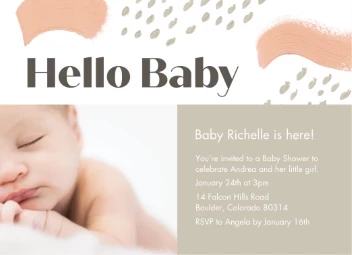 Hello Baby Brushstroke