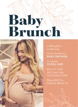 Baby Brunch Modern Leaves