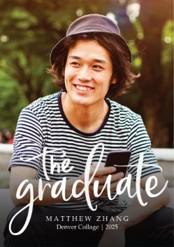 Bold Script Grad Announcement