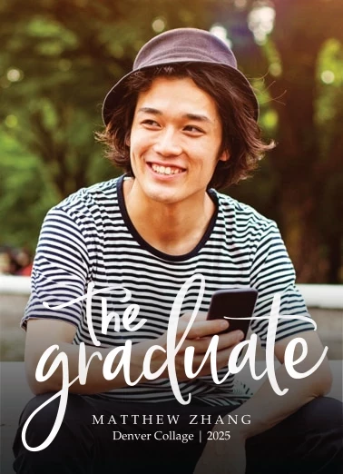 Bold Script Grad Announcement