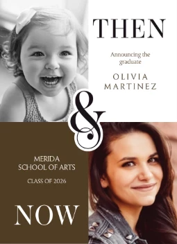 Then And Now Grad Announcement