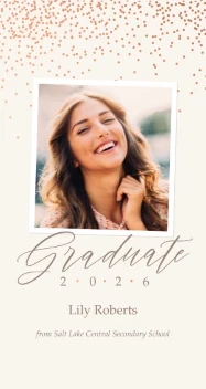 Joyful Glitter Graduation Announcement