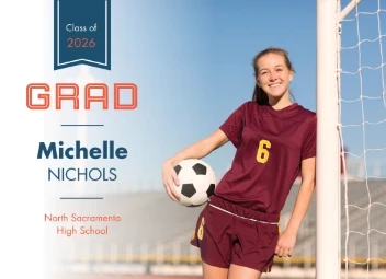 Sporty Grad Announcement
