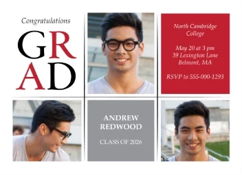 Classic Album Grad Invitation