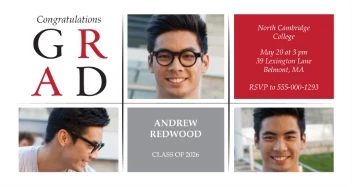 Classic Album Grad Invitation