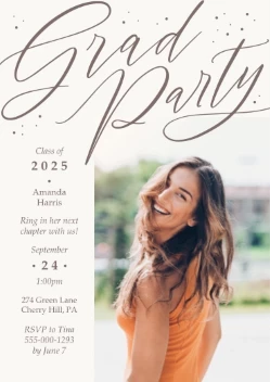 Chic And Shining Grad Invitation