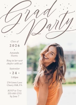 Chic And Shining Grad Invitation