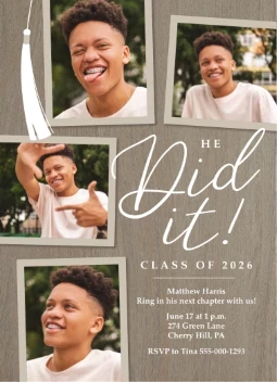 Woodgrain Snapshots Graduation