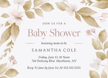 Flowering Frame Baby Shower