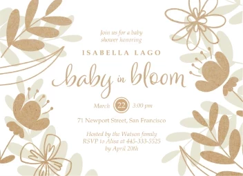 Baby in Bloom Paper Flowers