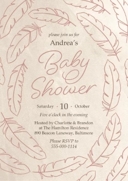 Delicate Feather Frame Shower