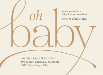 Oh Baby Lettering