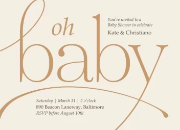 Oh Baby Lettering